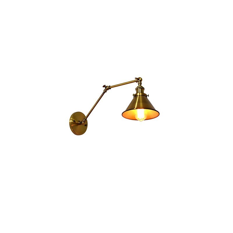 Applique murale en fer forgé, lampe sabre laser noire muette sur le mur