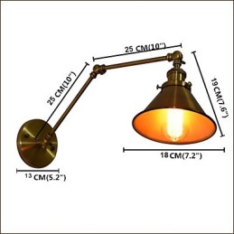 Applique murale en fer forgé, lampe sabre laser noire muette sur le mur