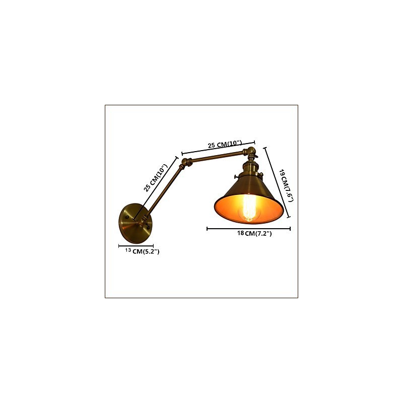 Applique murale en fer forgé, lampe sabre laser noire muette sur le mur