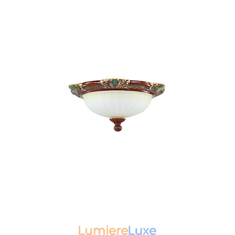 Lampe dôme en résine et verre de type européen 37 x 19 cm, douce et absorbante