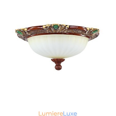 Lampe dôme en résine et verre de type européen 37 x 19 cm, douce et absorbante Lampe dôme en résine et verre de type européen 37 x 19 cm, douce et absorbante