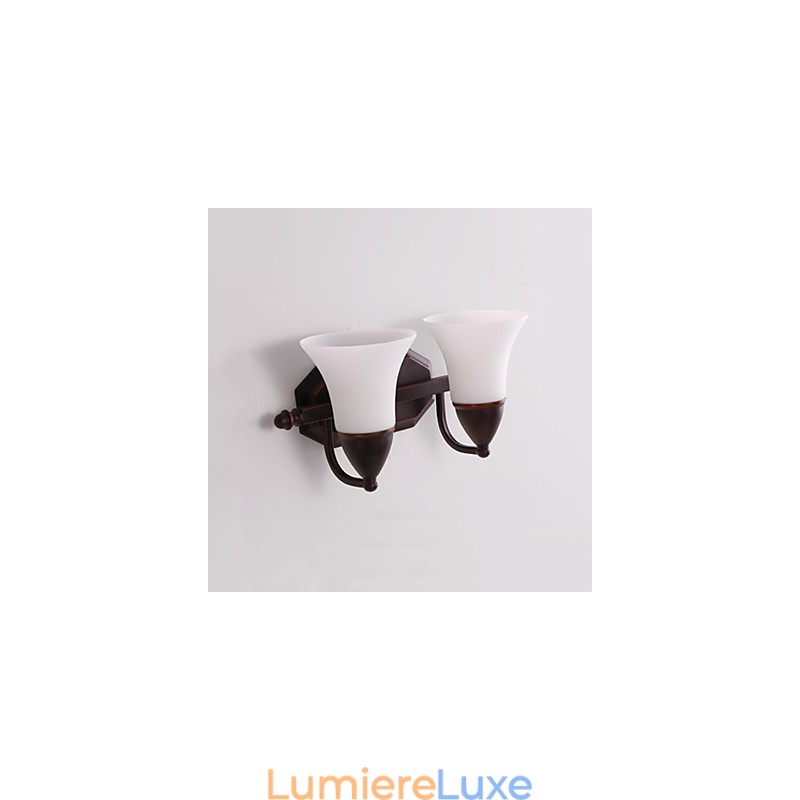 Appliques murales rustiques avec finition en oxyde noir pour la protection des yeux et la lumière ambiante
