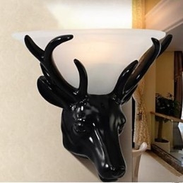 Applique murale contemporaine et contractée en forme de tête de cerf, lampe murale créative pour salon et chambre à coucher