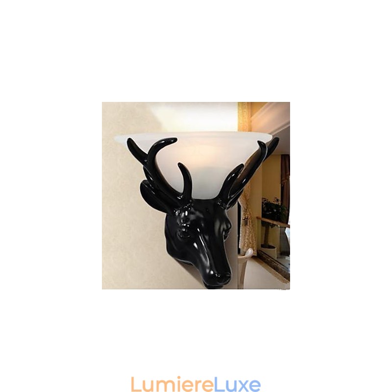 Applique murale contemporaine et contractée en forme de tête de cerf, lampe murale créative pour salon et chambre à coucher