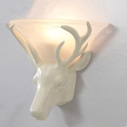 Applique murale contemporaine et contractée en forme de tête de cerf, lampe murale créative pour salon et chambre à coucher