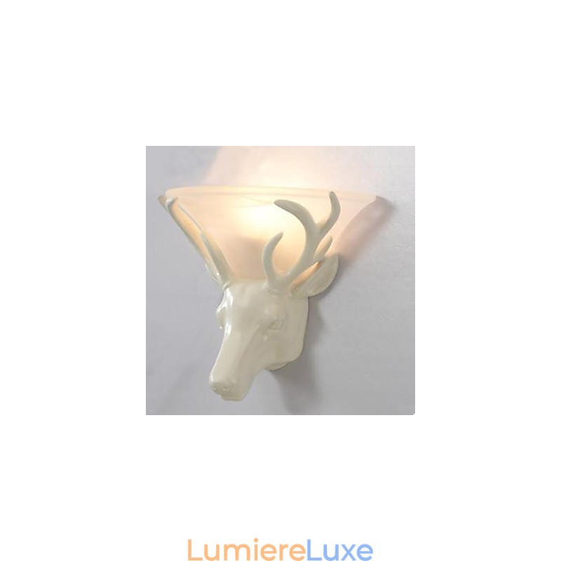Applique murale contemporaine et contractée en forme de tête de cerf, lampe murale créative pour salon et chambre à coucher