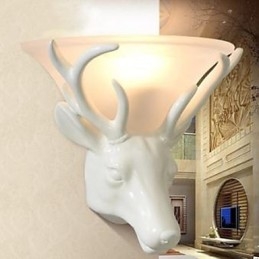 Applique murale contemporaine et contractée en forme de tête de cerf, lampe murale créative pour salon et chambre à coucher