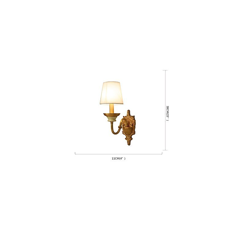 Applique murale simple, traditionnelle et classique en laiton, style mini