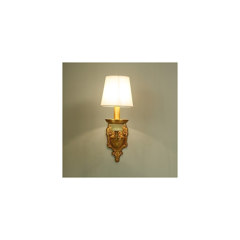 Applique murale simple, traditionnelle et classique en laiton, style mini