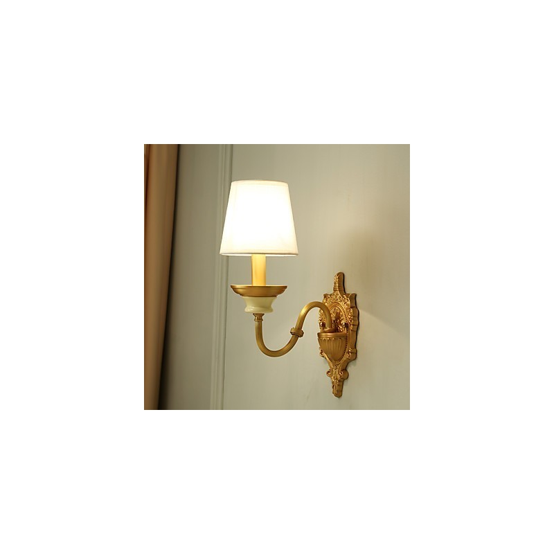 Applique murale simple, traditionnelle et classique en laiton, style mini