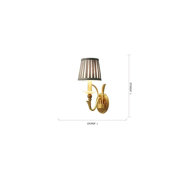 Applique murale simple, traditionnelle et classique en laiton, style mini