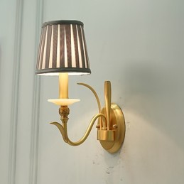 Applique murale simple, traditionnelle et classique en laiton, style mini