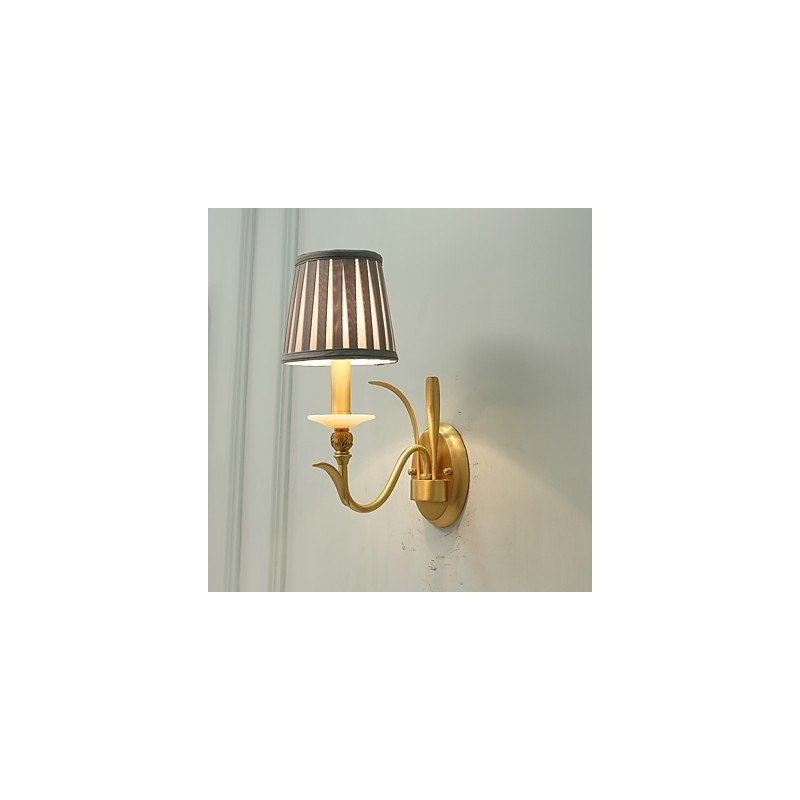 Applique murale simple, traditionnelle et classique en laiton, style mini