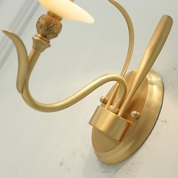 Applique murale simple, traditionnelle et classique en laiton, style mini