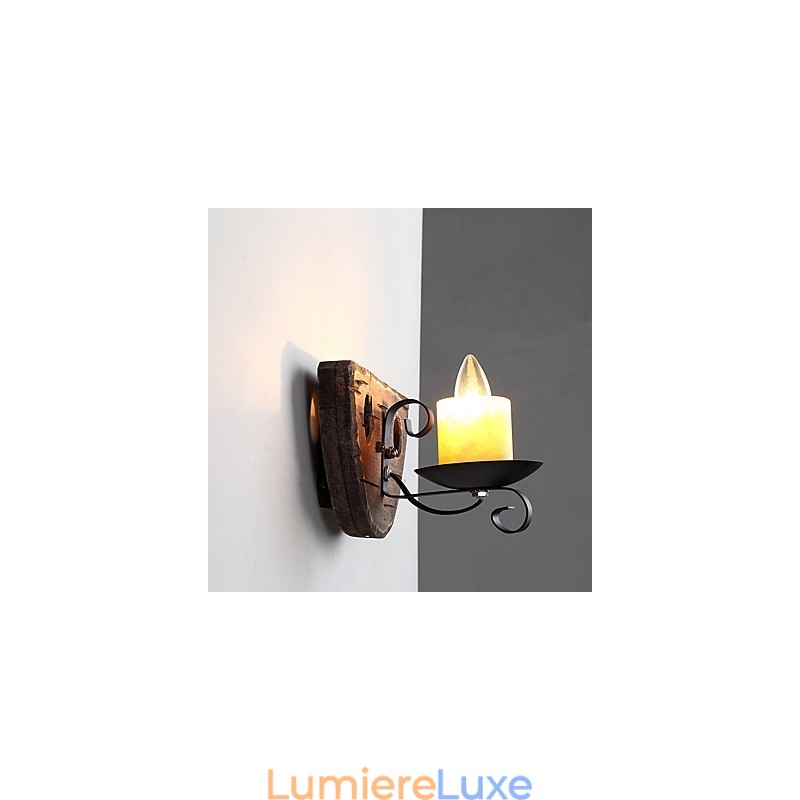 Applique murale style mini style rustique avec peinture de style lodge