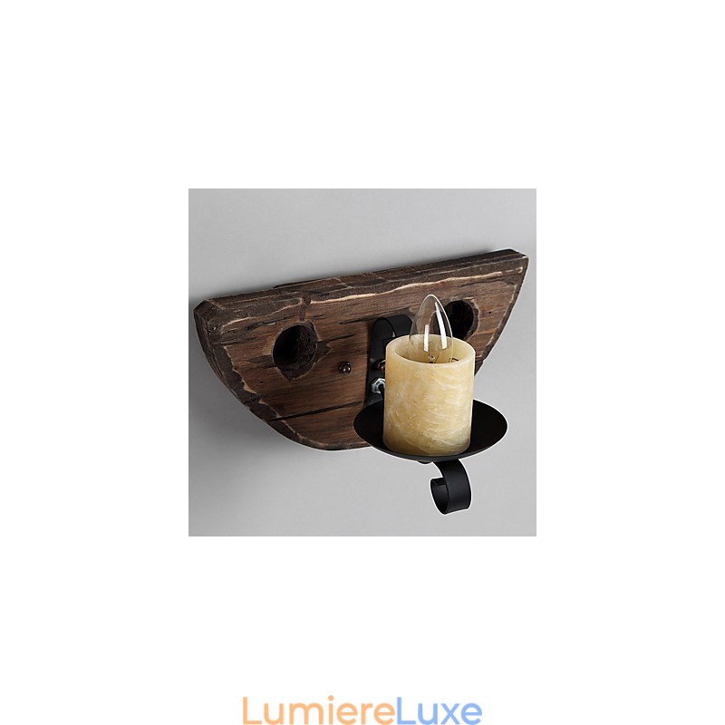 Applique murale style mini style rustique avec peinture de style lodge