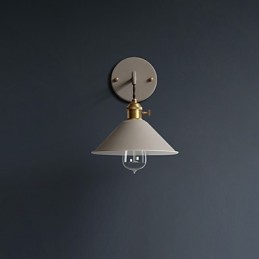 Applique murale industrielle simple de petite taille, style vintage rétro, style village, luminaire mural en métal pour allée
