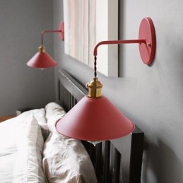 Applique murale industrielle simple de petite taille, style vintage rétro, style village, luminaire mural en métal pour allée