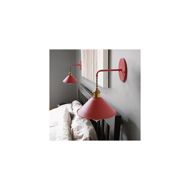 Applique murale industrielle simple de petite taille, style vintage rétro, style village, luminaire mural en métal pour allée