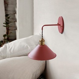 Applique murale industrielle simple de petite taille, style vintage rétro, style village, luminaire mural en métal pour allée