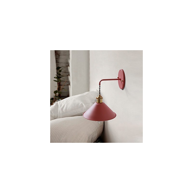 Applique murale industrielle simple de petite taille, style vintage rétro, style village, luminaire mural en métal pour allée