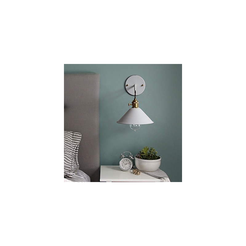 Applique murale industrielle simple de petite taille, style vintage rétro, style village, luminaire mural en métal pour allée