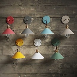 Applique murale industrielle simple de petite taille, style vintage rétro, style village, luminaire mural en métal pour allée