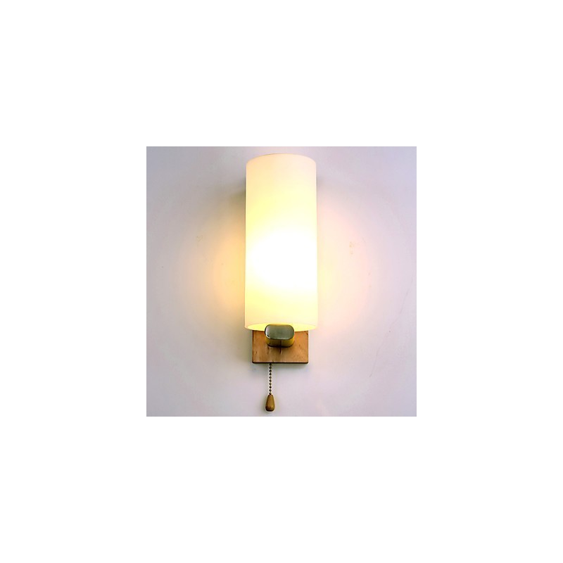 Nouveauté Country pour Mini Style Protection des Yeux Lumière Ambiante Appliques Murales Applique Murale Rondin Bois Chambre Lampe de Chevet