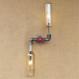 Applique murale rustique en laiton pour éclairage d'ambiance, applique murale ambre