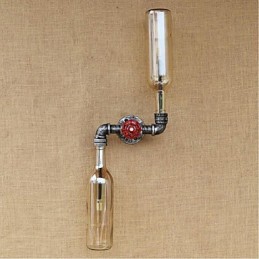 Applique murale rustique en laiton pour éclairage d'ambiance, applique murale ambre