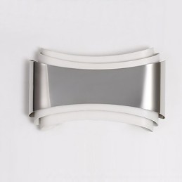 Appliques murales contemporaines modernes intégrées en chrome pour éclairage d'ambiance
