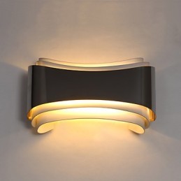 Appliques murales contemporaines modernes intégrées en chrome pour éclairage d'ambiance