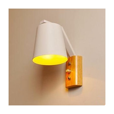 Lampe de chevet créative en bois et fer, style nordique, avec interrupteur, idéale pour un couloir ou une étude Lampe de chevet créative en bois et fer, style nordique, avec interrupteur, idéale pour un couloir ou une étude