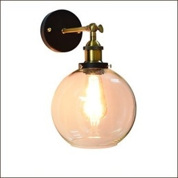 Applique murale en fer noir simple et rétro, lampe murale décorative à une tête, style européen