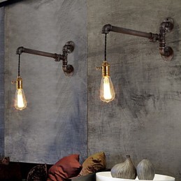 Appliques murales industrielles vintage avec interrupteur, éclairage créatif pour restaurant, café, bar, décoration avec 1 lumière, finition peinte