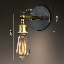 Lampe frontale simple en cuivre pour balcon et couloir du village américain
