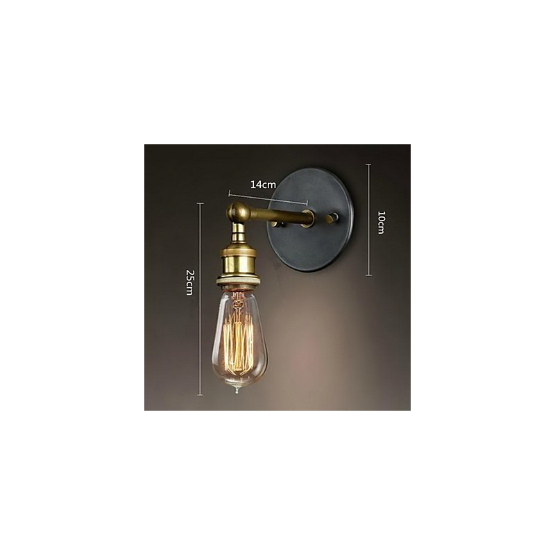 Lampe frontale simple en cuivre pour balcon et couloir du village américain