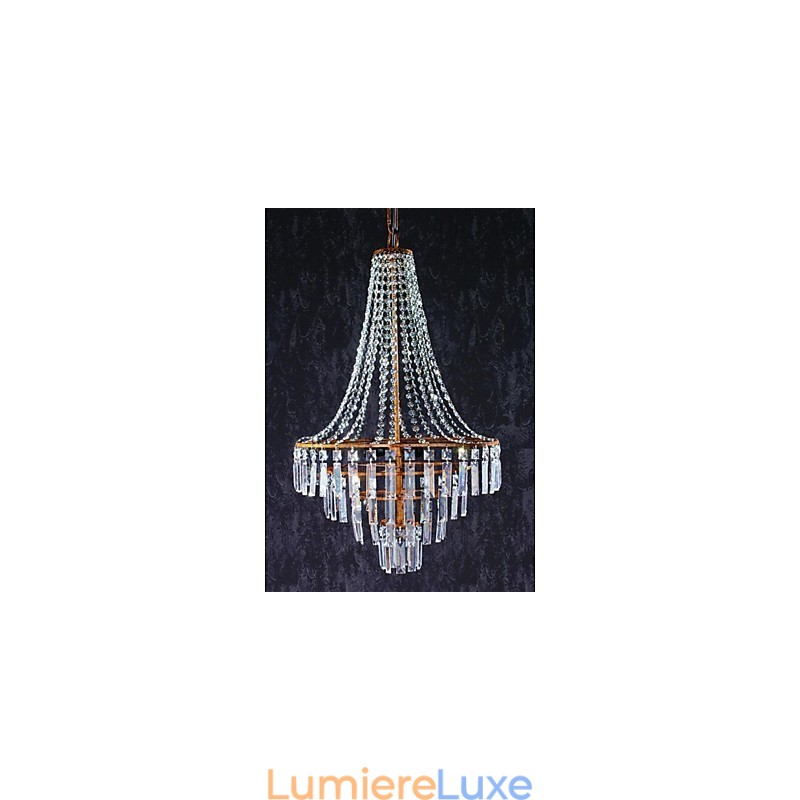 Lustre en métal, moderne, contemporain, traditionnel, classique, rustique, style rétro, style campagnard, lanterne, cristal, laiton antique