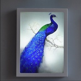 Peinture contemporaine moderne intégrée pour appliques murales à lumière ambiante