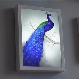 Peinture contemporaine moderne intégrée pour appliques murales à lumière ambiante