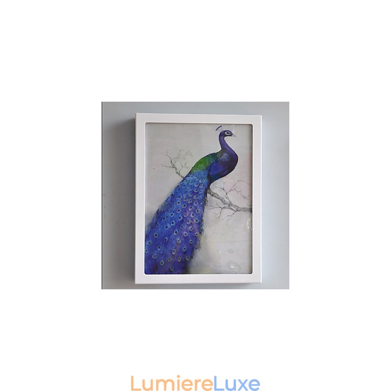 Peinture contemporaine moderne intégrée pour appliques murales à lumière ambiante