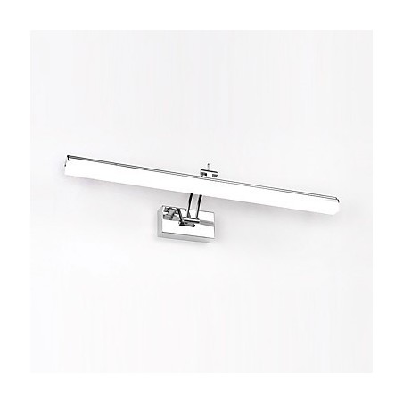 Applique murale de salle de bain avec fonction chromée contemporaine et moderne intégrée pour une lumière ambiante Applique murale de salle de bain avec fonction chromée contemporaine et moderne intégrée pour une lumière ambiante