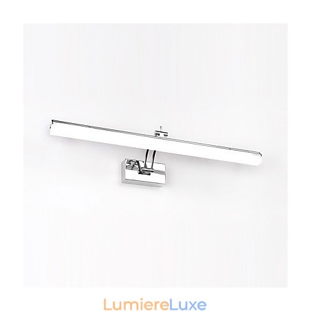 Applique murale de salle de bain avec fonction chromée contemporaine et moderne intégrée pour une lumière ambiante Applique murale de salle de bain avec fonction chromée contemporaine et moderne intégrée pour une lumière ambiante
