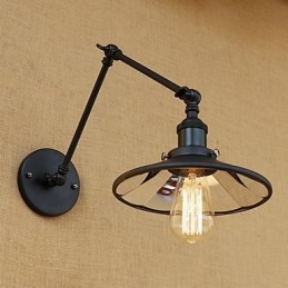 Applique murale à bras pivotant style mini, style rustique et rétro