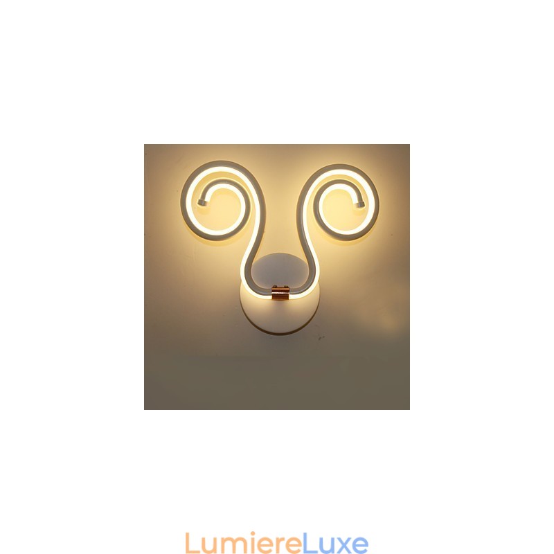 Applique murale moderne et simple en aluminium, lampe de chevet créative pour couloir