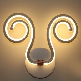 Applique murale moderne et simple en aluminium, lampe de chevet créative pour couloir