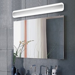 Applique murale moderne et contemporaine en chrome pour éclairage d'ambiance de salle de bain
