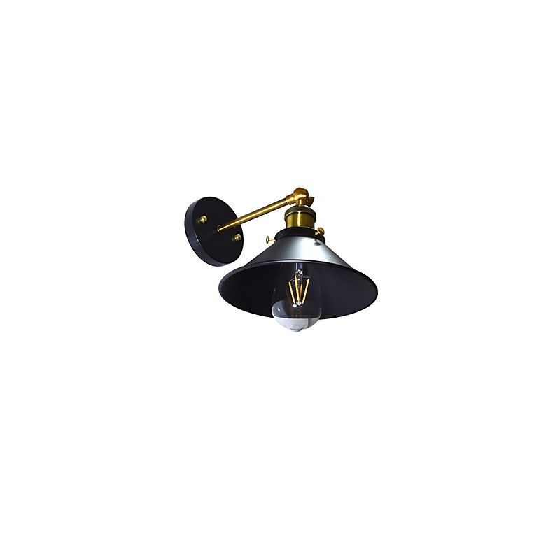 Applique murale simple en fer avec sabre laser noir muet