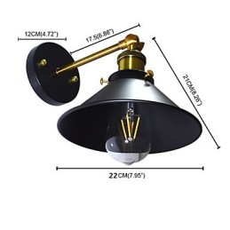 Applique murale simple en fer avec sabre laser noir muet