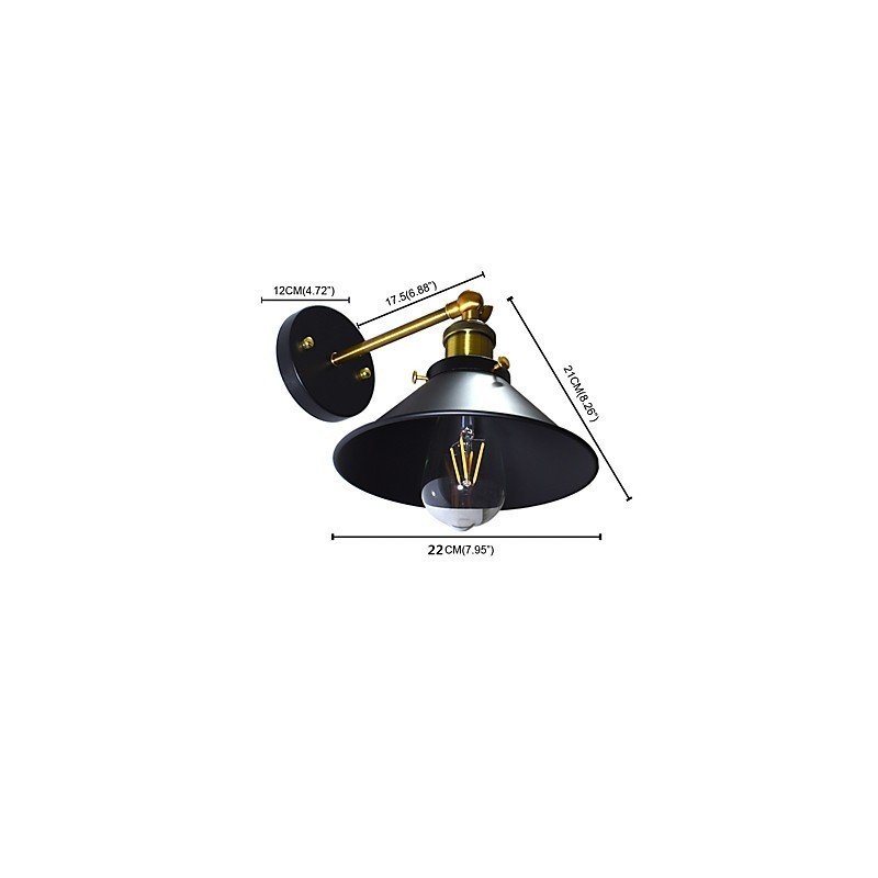 Applique murale simple en fer avec sabre laser noir muet